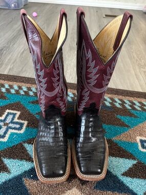 Women’s Macie Bean Black Caiman Boots